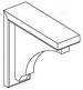Shelf Support 3Wx5-1/2Lx 5L Walnut Merlot