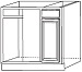 Base Blind Corner 36 Wide Walnut Merlot