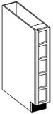 Base Wine Rack 6 Wide Walnut Merlot