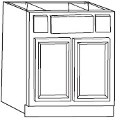 Vanity 36Wx30H Golden Shaker