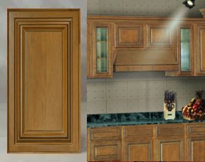 Glazed Toffee kitchen cabinets