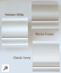 Mocha and Venetian white kitchen cabinets comparison