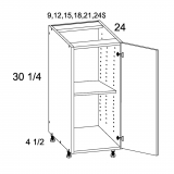 BT9FH - High Gloss White - Full Height Door Base Cabinet