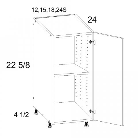 DDO18 - Sicilian White Pine - Desk Base Cabinet