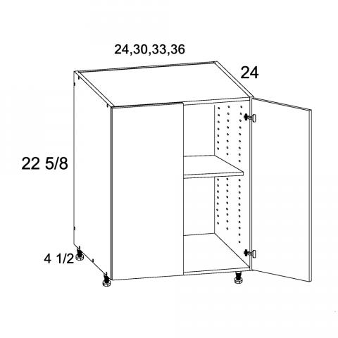 DDO33 - Sicilian White Pine - Desk Base Cabinet