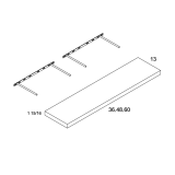 FS36 - High Gloss White - Floating Shelf