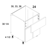 FSB30 - High Gloss White - Farm Sink Base Cabinet