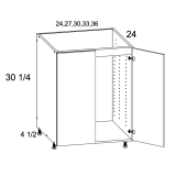 SB24FH - High Gloss White - Full Height Two Door Sink Base