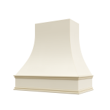 Image: ASH-1V3036 - Heirloom Antique - Hudson Curved Wood Range Hood with Classic Apron Moulding 30"W x 36"