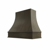 Image: ASH-1V3036 - Soft Ember - Hudson Curved Wood Range Hood with Classic Apron Moulding 30"W x 36"H