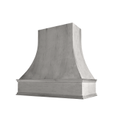 Image: ASH-1V3036 - Timeless Mist - Hudson Curved Wood Range Hood with Classic Apron Moulding 30"W x 36"H