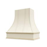 Image: ASH-3V3036 - Heirloom Antique - Hudson Curved Strapped Wood Range Hood with Classic Apron Moulding 3