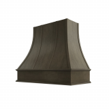 Image: ASH-3V3036 - Soft Ember - Hudson Curved Strapped Wood Range Hood with Classic Apron Moulding 30"W x