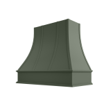 Image: ASH-3V3036 - Ivy Shaker - Hudson Curved Strapped Wood Range Hood with Classic Apron Moulding 30"W x 