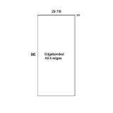 TEP3096 - High Gloss White - Tall Overlay Panel