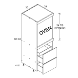 TOS2DBID3072 - High Gloss White - Altamax Tall Single Oven Two Drawer with One Inner Drawer Utility 