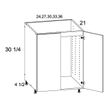 VSB24FH - Venetian Blanc - Full Height Two Door Vanity Sink Base Cabinet