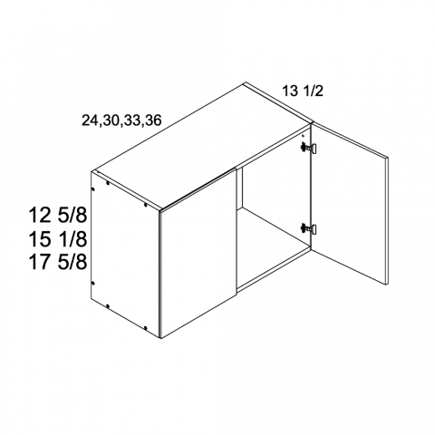 W361824 - Venetian Blanc - 24"D Two Door Wall Stacker Cabinet