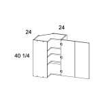 WER2440 - High Gloss White - Wall Easy Reach Cabinet