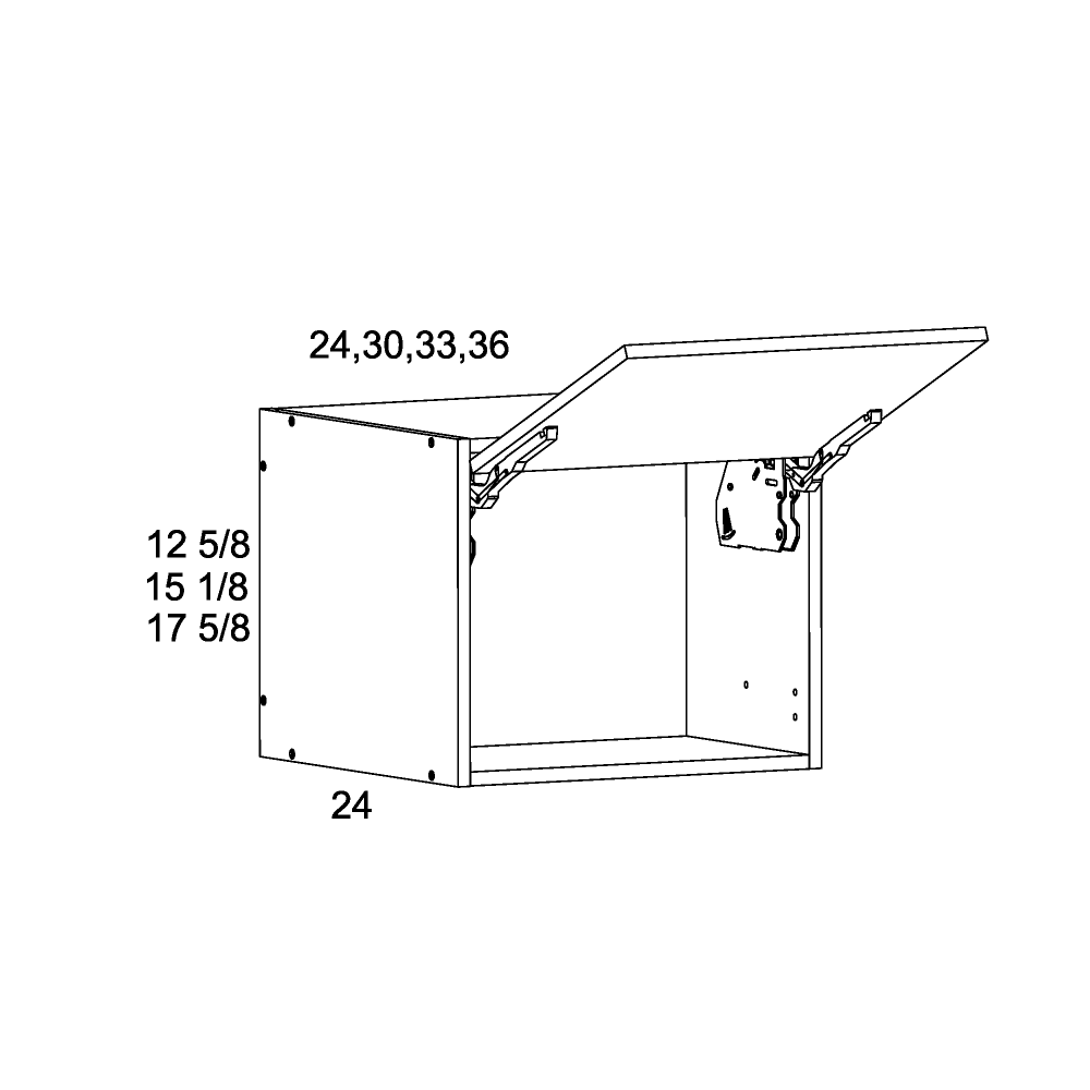 WFD361224 Blum Venetian Blanc 24 D Blum Flip Up Door Wall Cabinet wfd361224-blum-venetian-blanc-24-d-blum-flip-up-door-wall-cabinet