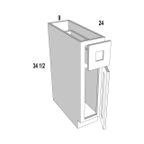 B09 - Cinnamon Spice - Base Cabinet - 9"W x 34-1/2"H x 24"D -1D-1DR-1S