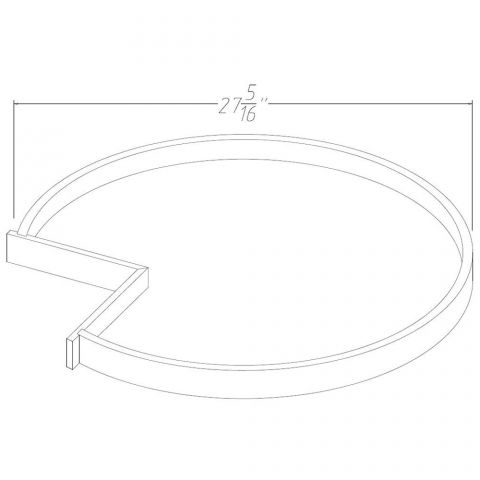 BLSTRAY - Alabaster Cream - Base Wooden Lazy Susan Trays For 33” & 36”