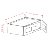 W301224 - Moonlit Mist - Wall Refrigerator Cabinet - 30Wx12Hx24D -2D