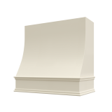 Image: CHA-1V3036 - Antique Shaker - Essex Sloped Wood Range Hood with Classic Apron Moulding 30"W x 36"H
