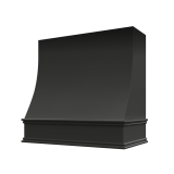 Image: CHA-1V3036 - Black Shaker - Essex Sloped Wood Range Hood with Classic Apron Moulding 30"W x 36"H