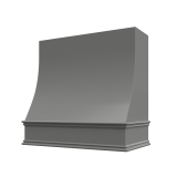 Image: CHA-1V3036 - Smokey Shaker - Essex Sloped Wood Range Hood with Classic Apron Moulding 30"W x 36"H
