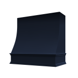 Image: CHA-1V3036 - Navy Shaker - Essex Sloped Wood Range Hood with Classic Apron Moulding 30"W x 36"H