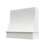 Image: CHA-1V3036 - Timeless White - Essex Sloped Wood Range Hood with Classic Apron Moulding 30"W x 36"H