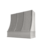 Image: CHA-2V3036 - Timeless Mist - Essex Sloped Strapped Wood Range Hood with Flat Apron Moulding 30"W x 3