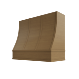 Image: CHA-2V3036 - Rift Oak Shaker - Essex Sloped Strapped Wood Range Hood with Flat Apron Moulding 30"W x