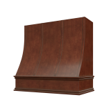 Image: CHA-3V3036 - Heirloom Cocoa - Essex Sloped Strapped Wood Range Hood with Classic Apron Moulding 30"W