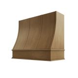 Image: CHA-3V3036 - Soft Taupe - Essex Sloped Strapped Wood Range Hood with Classic Apron Moulding 30"