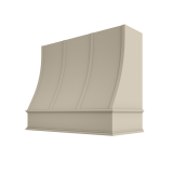 Image: CHA-3V3036 - Timeless Cashmere - Essex Sloped Strapped Wood Range Hood with Classic Apron Moulding 3