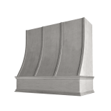 Image: CHA-3V3036 - Timeless Mist - Essex Sloped Strapped Wood Range Hood with Classic Apron Moulding 30"W 