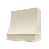 Image: CHA-3V3036 - Antique Shaker - Essex Sloped Strapped Wood Range Hood with Classic Apron Moulding 30"W