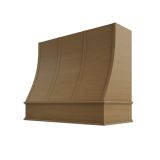 Image: CHA-3V3036 - Rift Oak Shaker - Essex Sloped Strapped Wood Range Hood with Classic Apron Moulding 30"