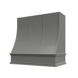 Image: CHA-3V3036 - Smokey Shaker - Essex Sloped Strapped Wood Range Hood with Classic Apron Moulding 30"W