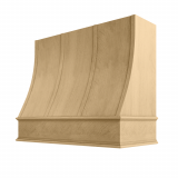 Image: CHA-3V3036 - Honey Shaker - Essex Sloped Strapped Wood Range Hood with Classic Apron Moulding 30"W x