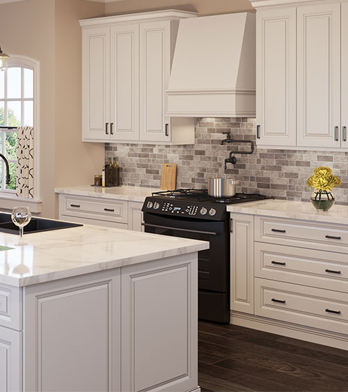 Image: Concord Angled Wood Range Hoods Ready to Assemble Kitchen Cabinets