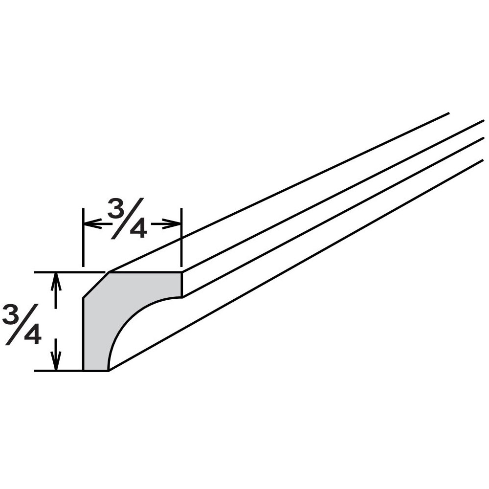QM8WD - Sicilian Slate - Shaker Inside Corner Molding 3/4