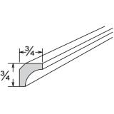 QM8WD - Espresso Shaker - Shaker Inside Corner Molding 3/4" X 3/4" X 96"