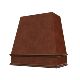 Image: RAL-1V3036 - Heirloom Cocoa - Bristol Tapered Wood Range Hood with Classic Apron Moulding 30"W x 36"
