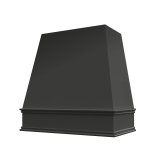 Image: RAL-1V3036 - Black Shaker - Bristol Tapered Wood Range Hood with Classic Apron Moulding 30"W x 36"H