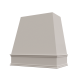 Image: RAL-1V3036 - Feather Gray - Bristol Tapered Wood Range Hood with Classic Apron Moulding 30"W x 36"H