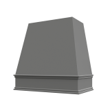 Image: RAL-1V3036 - Smokey Shaker - Bristol Tapered Wood Range Hood with Classic Apron Moulding 30"W x 36"H