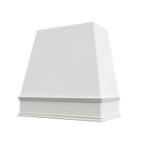 Image: RAL-1V3036 - Timeless White - Bristol Tapered Wood Range Hood with Classic Apron Moulding 30"W x 36"